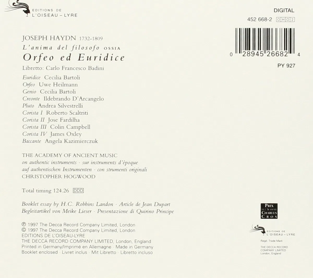 Orfeo Ed Euridice