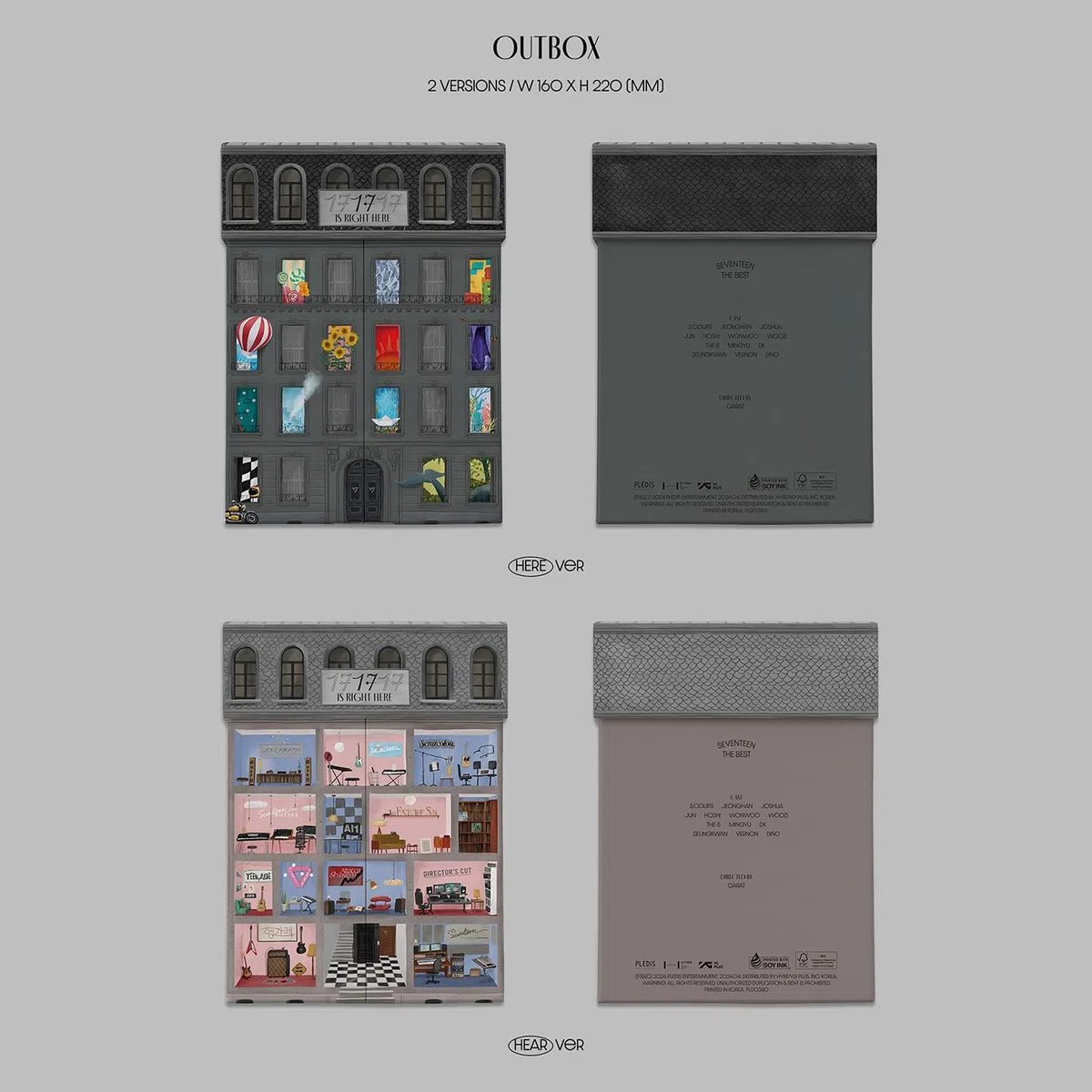 SEVENTEEN - BEST ALBUM [17 IS RIGHT HERE] (HEAR Ver.) Photo Book + Archiving Book + Lylic Book + Photo Book R + Folded Poster + Photocard + Random Photocard + 2 Pin Badges + 4 Extra Photocards